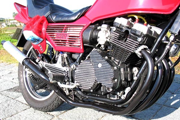 ホンダ.CBX550F取付品、社外メッキマフラー、メーカー不明、CBX400F ...